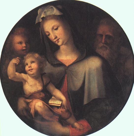 BECCAFUMI, Domenico The Holy Family with Young Saint John dfg Germany oil painting art